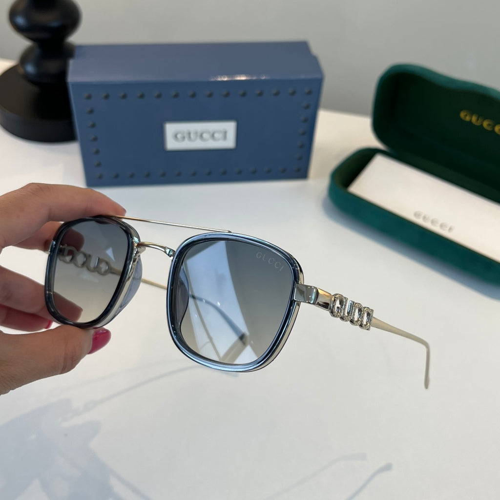 Gucci Oversized Silver Lens Sunglasses for Men & Women - 493355 - detail image 8