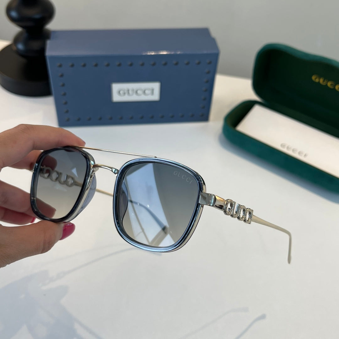 Gucci Oversized Silver Lens Sunglasses for Men & Women - 357776 - detail image 8