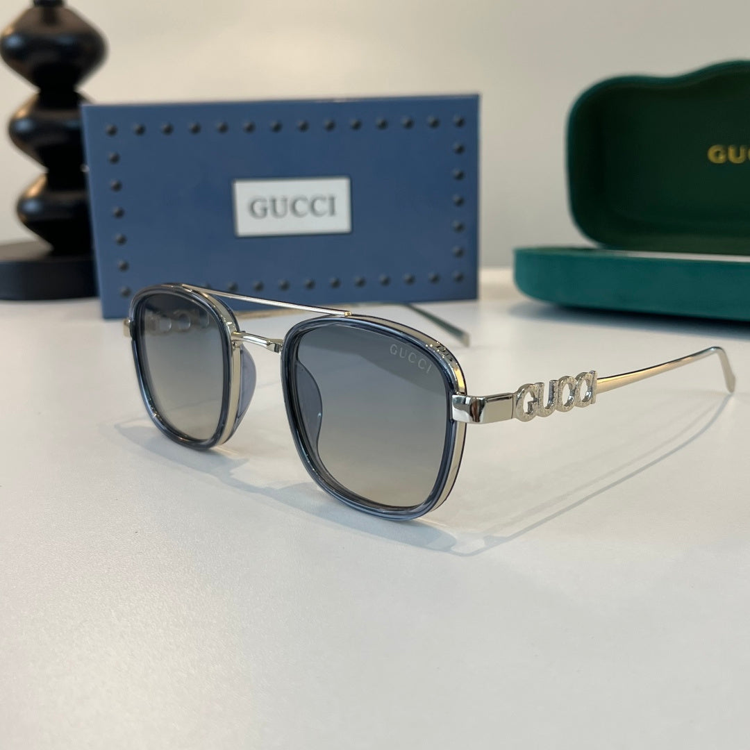 Gucci Oversized Silver Lens Sunglasses for Men & Women - 357776 - detail image 3