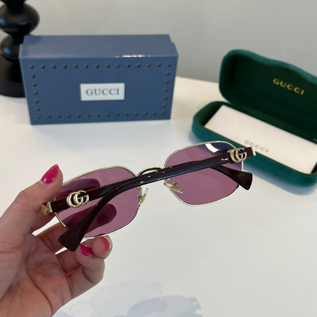 Gucci Oversized Red Lens Sunglasses for Men & Women - detail image 8