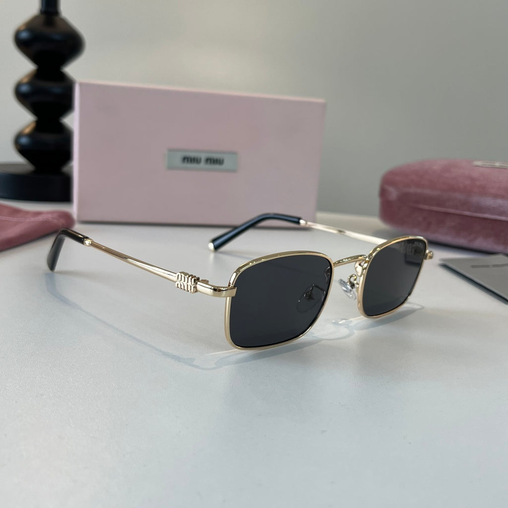 Miu Miu Metal Fashion Silver Lens Sunglasses for Men & Women - 358711