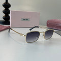 Miu Miu Metal Fashion Silver Lens Sunglasses for Men & Women - 358713