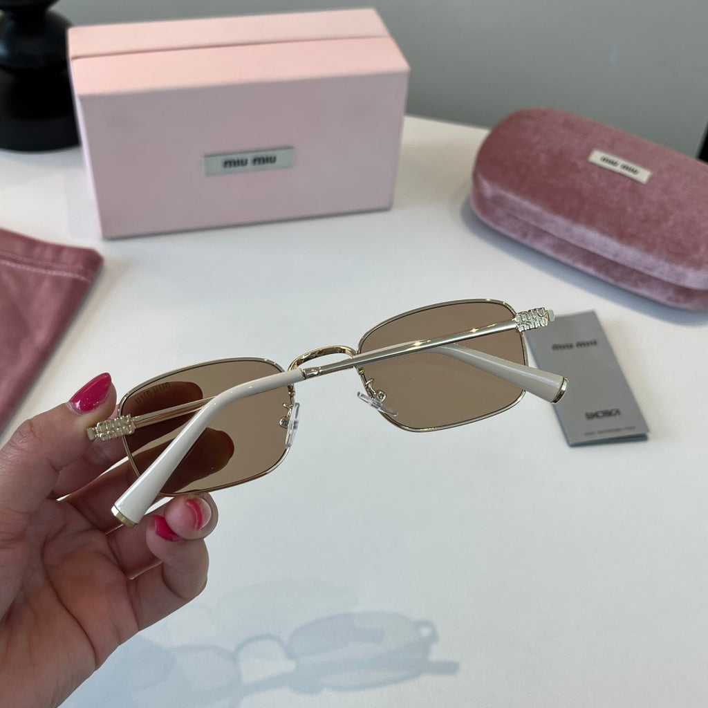 Miu Miu Metal Fashion Brown Lens Sunglasses for Men & Women - detail image 8