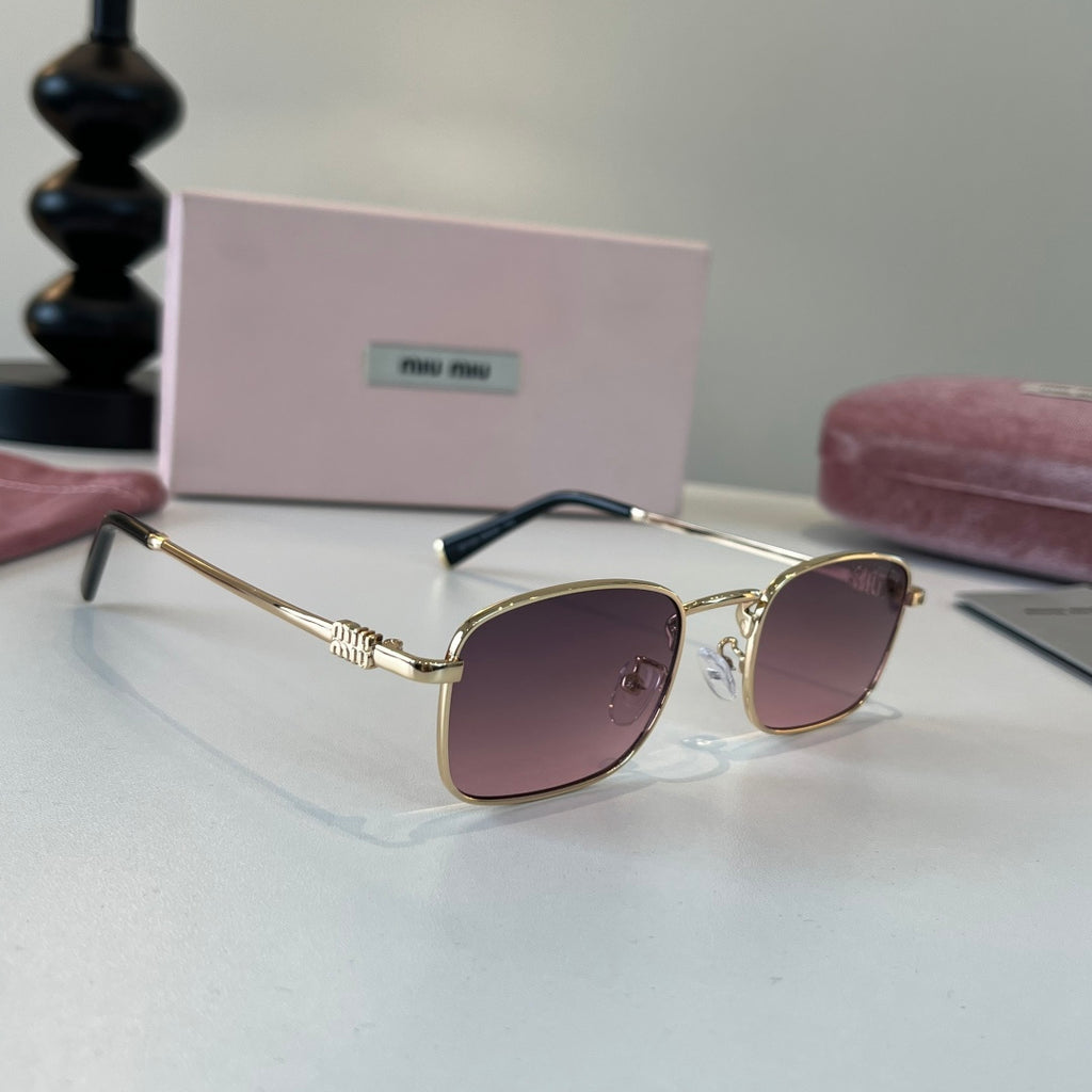 Miu Miu Metal Fashion Silver Lens Sunglasses for Men & Women - 358715
