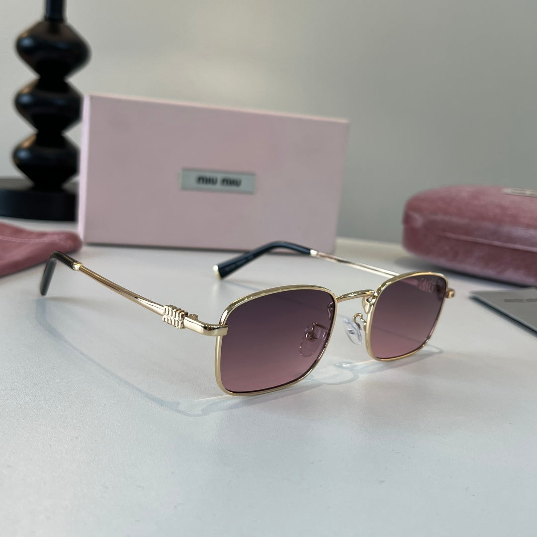 Miu Miu Metal Fashion Silver Lens Sunglasses for Men & Women - 358715