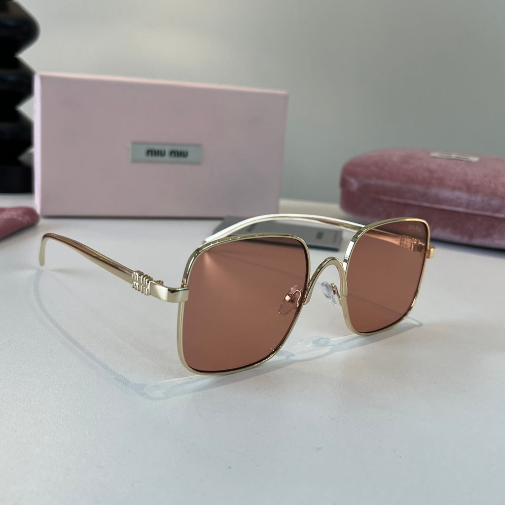 Miu Miu Metal Fashion Red Lens Sunglasses for Men & Women - 358716