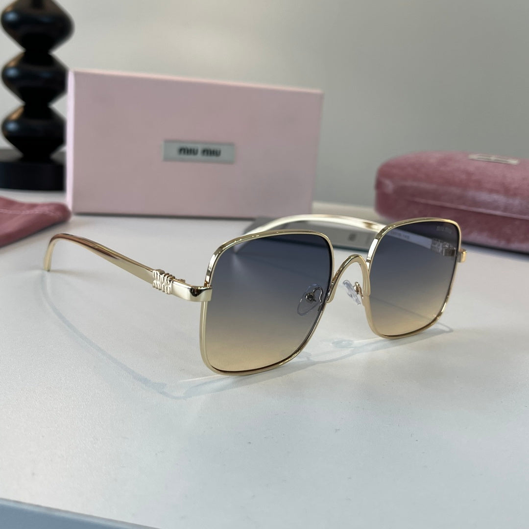 Miu Miu Metal Fashion Silver Lens Sunglasses for Men & Women - 358717