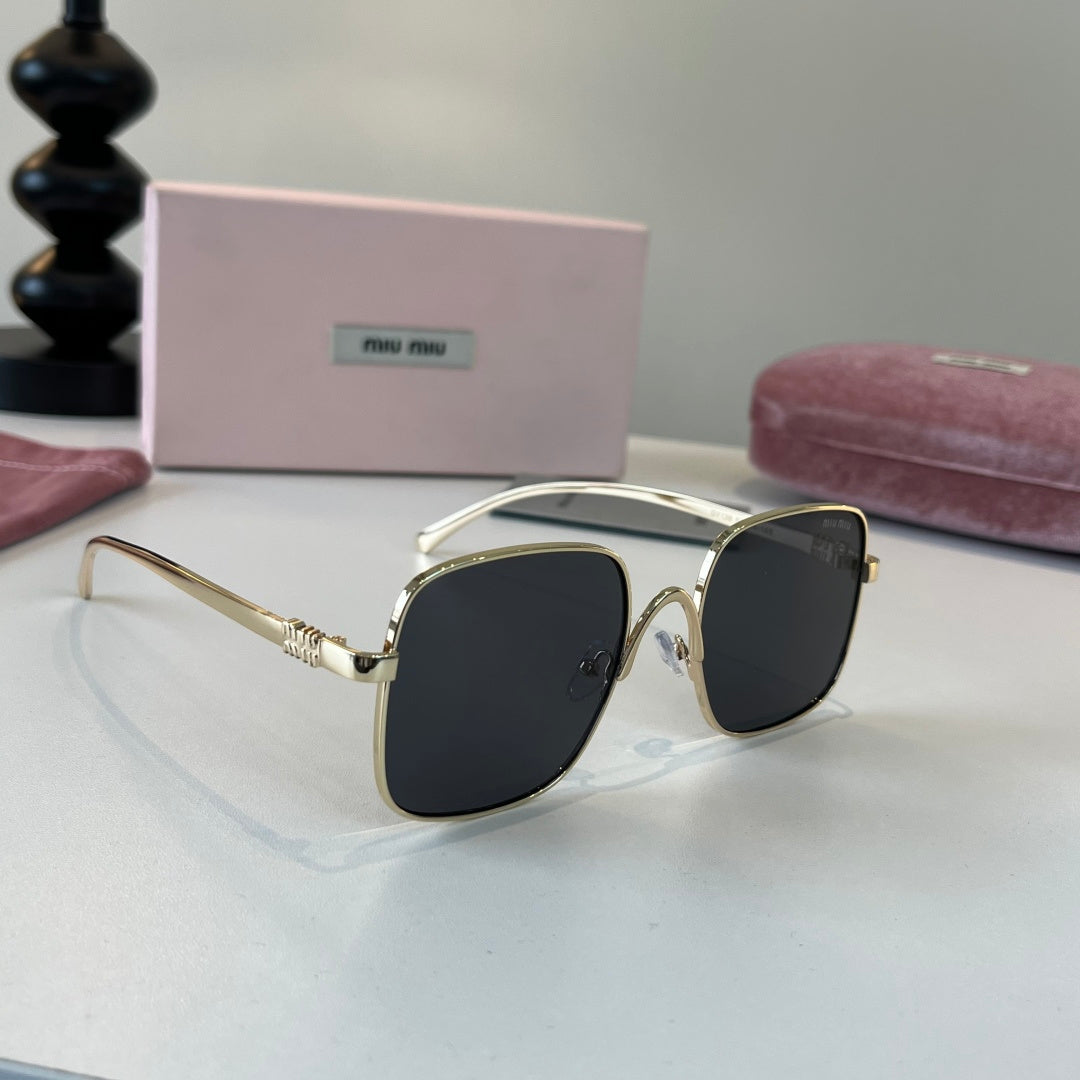 Miu Miu Metal Fashion Silver Lens Sunglasses for Men & Women - 358718