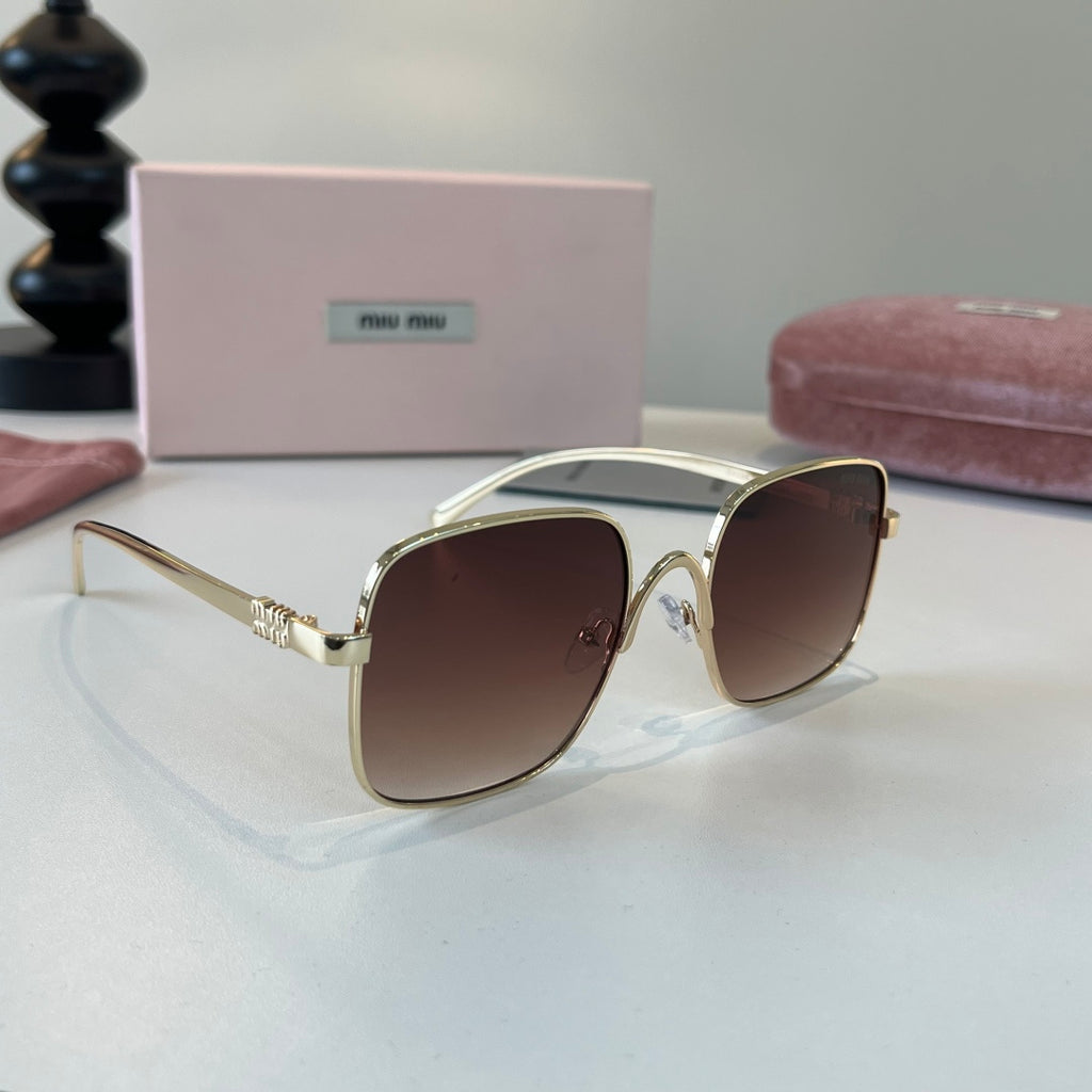 Miu Miu Metal Fashion Red Lens Sunglasses for Men & Women - 358719