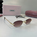 Miu Miu Metal Fashion Silver Lens Sunglasses for Men & Women - 449771