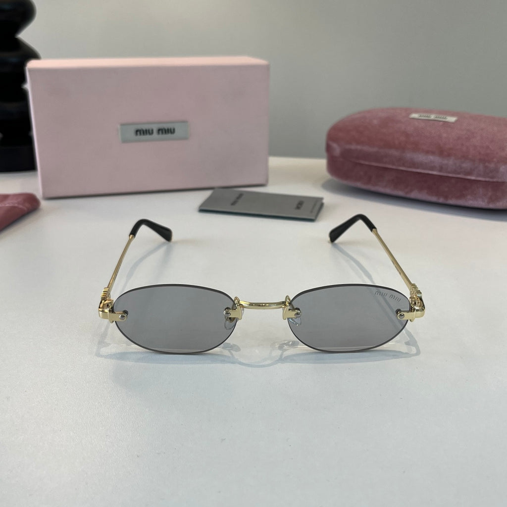 Miu Miu Metal Fashion Silver Lens Sunglasses for Men & Women - 449772 - detail image 2