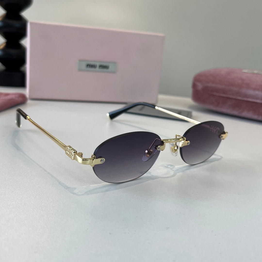 Miu Miu Metal Fashion Silver Lens Sunglasses for Men & Women - 449776