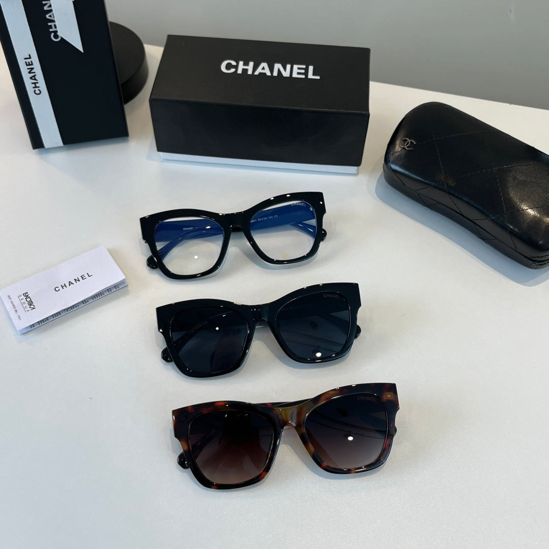 Chanel Oversized Black Lens Sunglasses for Women - detail image 12