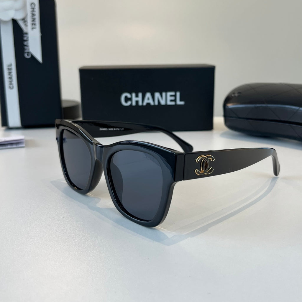Chanel Oversized Black Lens Sunglasses for Women - detail image 3