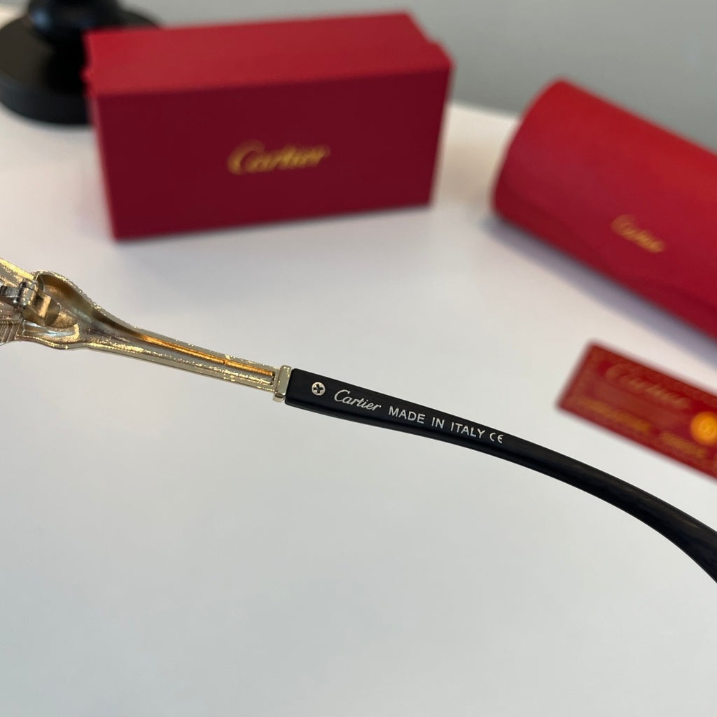 Cartier Lightweight Metal Rimless Silver Lens Sunglasses for Men & Wo - 449539 - detail image 9