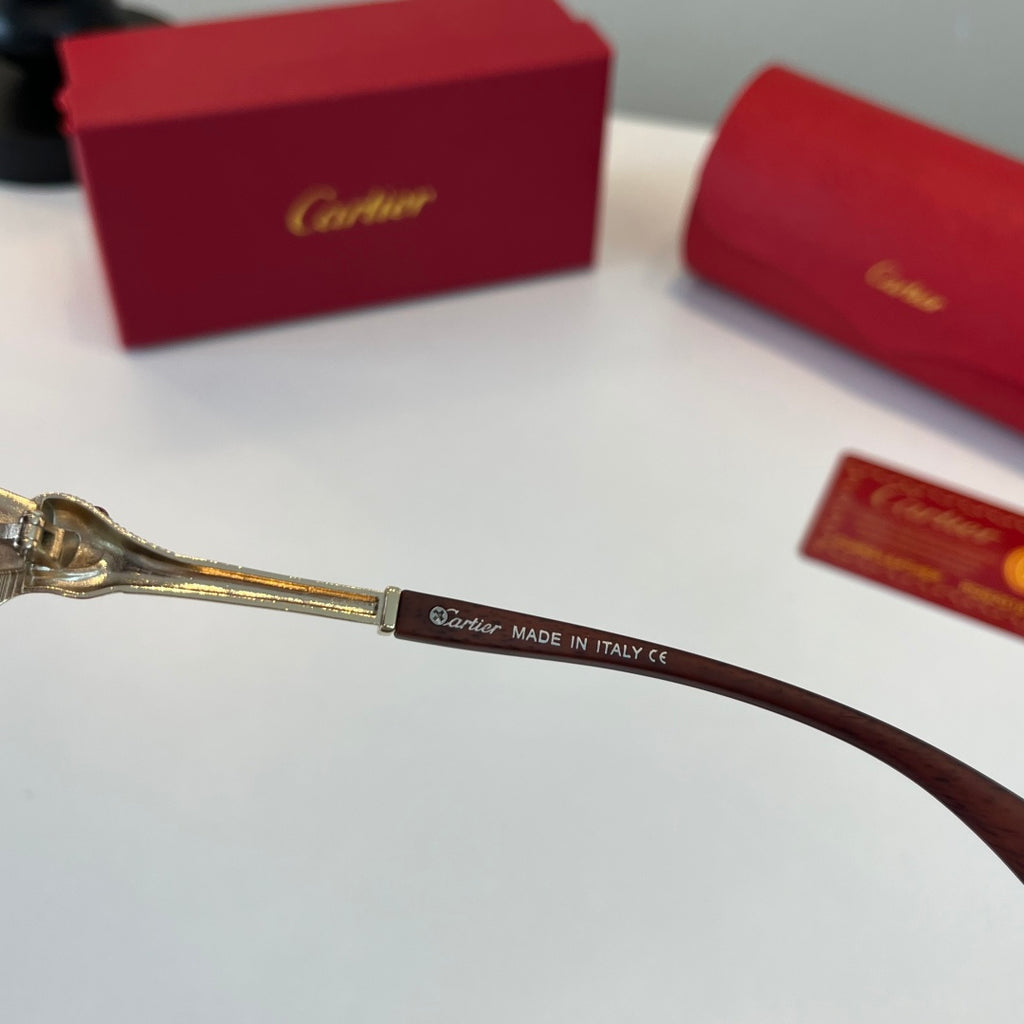 Cartier Lightweight Metal Rimless Silver Lens Sunglasses for Men & Wo - 415904 - detail image 11