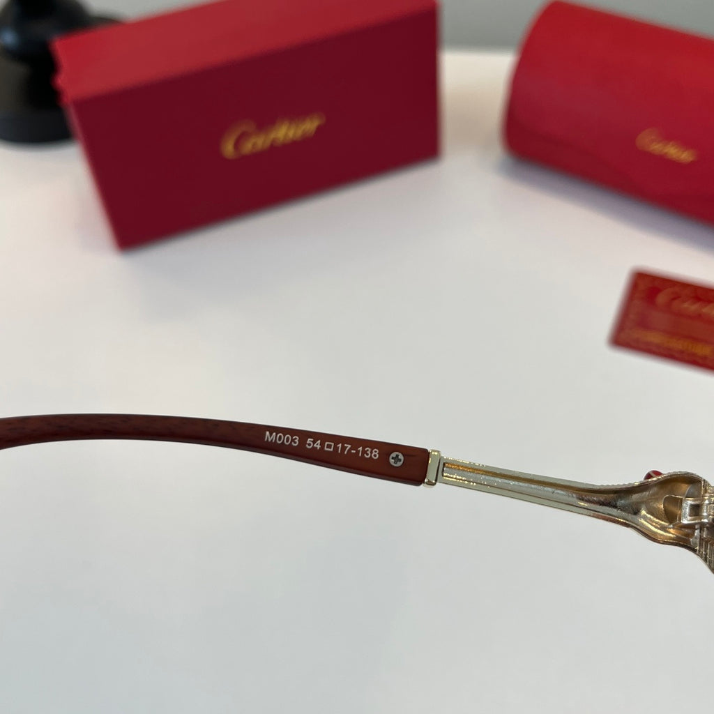 Cartier Lightweight Metal Rimless Silver Lens Sunglasses for Men & Wo - 487381 - detail image 10