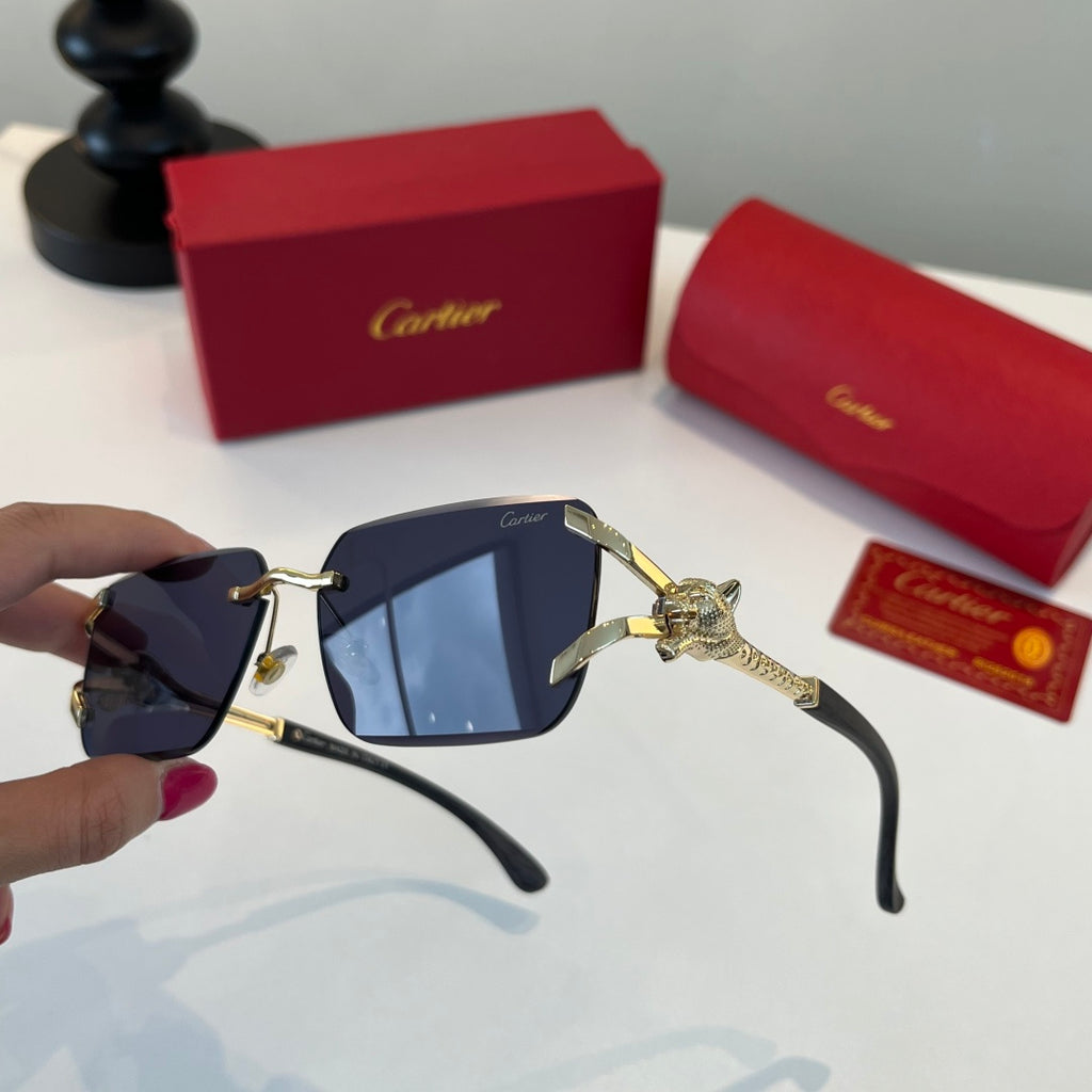 Cartier Lightweight Metal Rimless Red Lens Sunglasses for Men & Women - 449541 - detail image 4