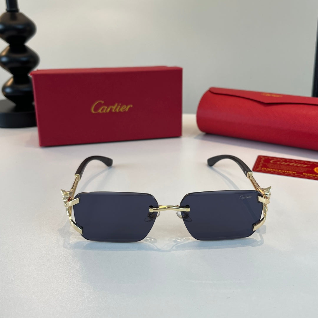 Cartier Lightweight Metal Rimless Red Lens Sunglasses for Men & Women - 358547 - detail image 2
