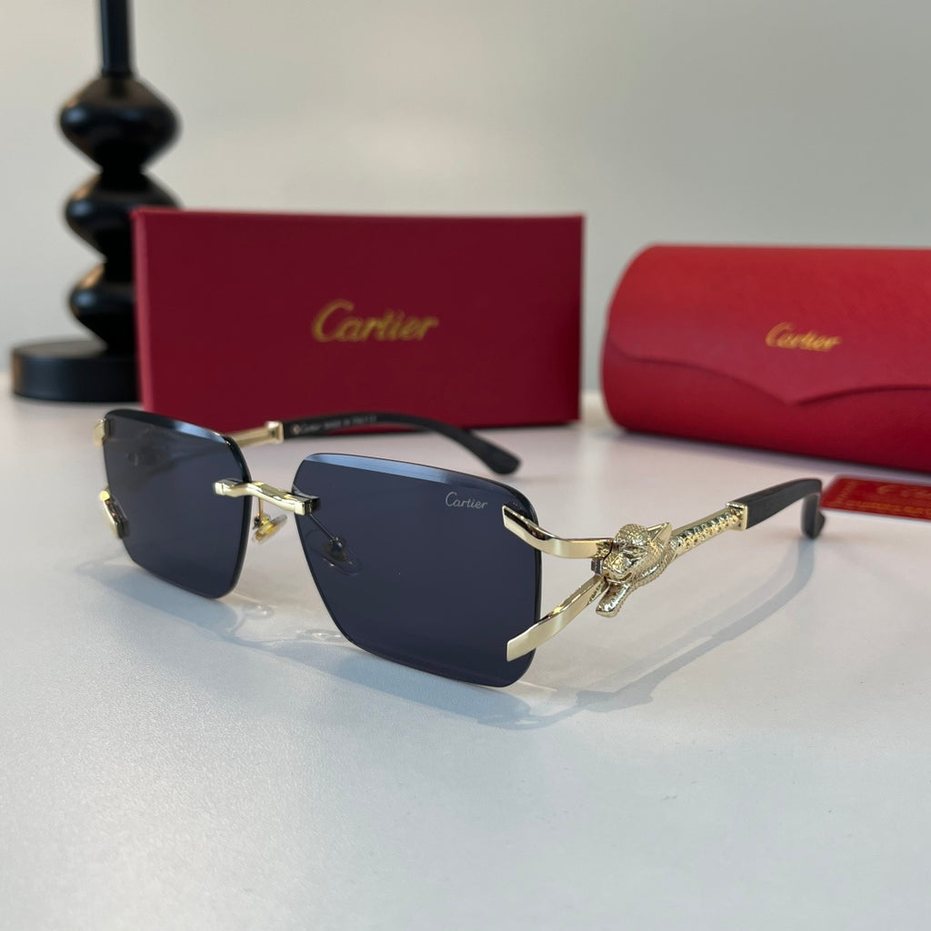 Cartier Lightweight Metal Rimless Red Lens Sunglasses for Men & Women - 449541 - detail image 3