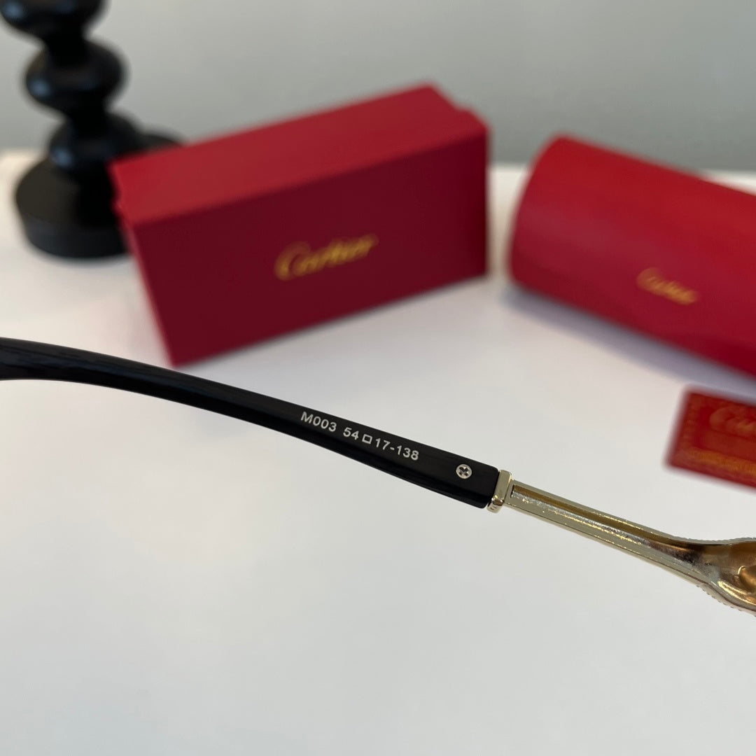 Cartier Lightweight Metal Rimless Red Lens Sunglasses for Men & Women - detail image 9