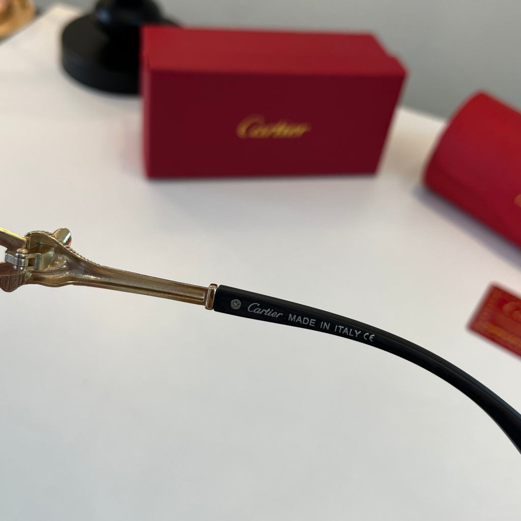 Cartier Lightweight Metal Rimless Silver Lens Sunglasses for Men & Wo - 358548 - detail image 10