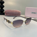 Miu Miu Cat-Eye Silver Lens Sunglasses for Men & Women - 466094