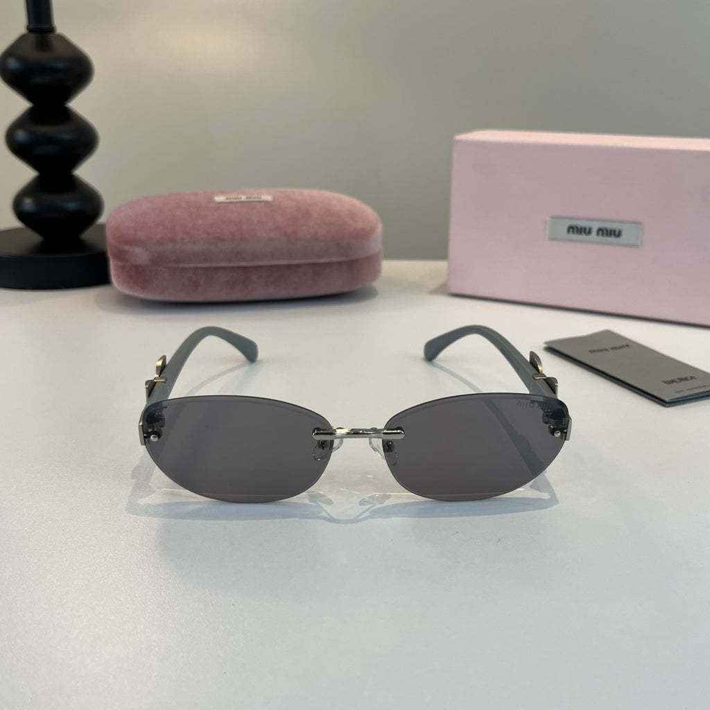 Miu Miu Cat-Eye Silver Lens Sunglasses for Men & Women - 416286 - detail image 2
