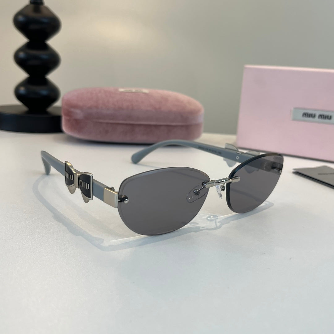 Miu Miu Cat-Eye Silver Lens Sunglasses for Men & Women - 416286