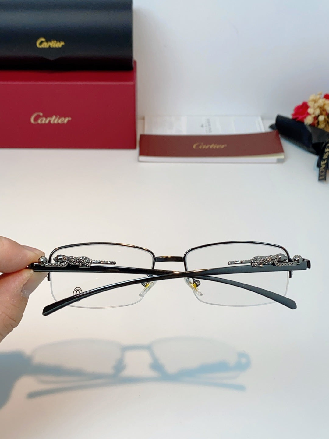 Cartier Square Silver Lens Sunglasses for Men & Women - 358527 - detail image 5