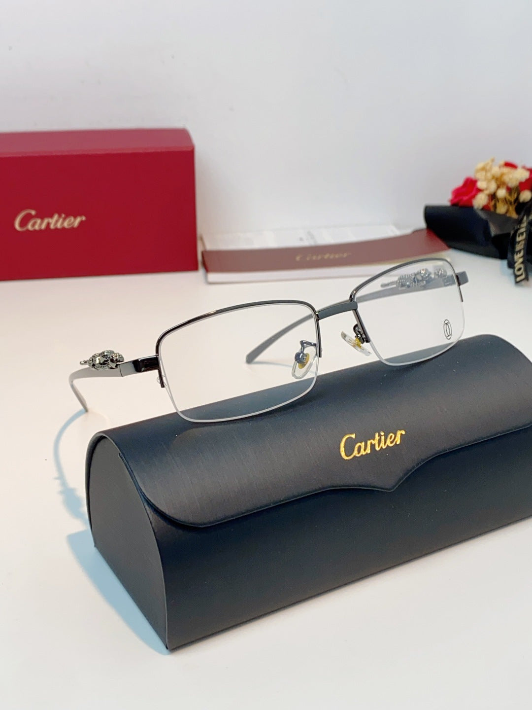 Cartier Square Silver Lens Sunglasses for Men & Women - 358527 - detail image 10