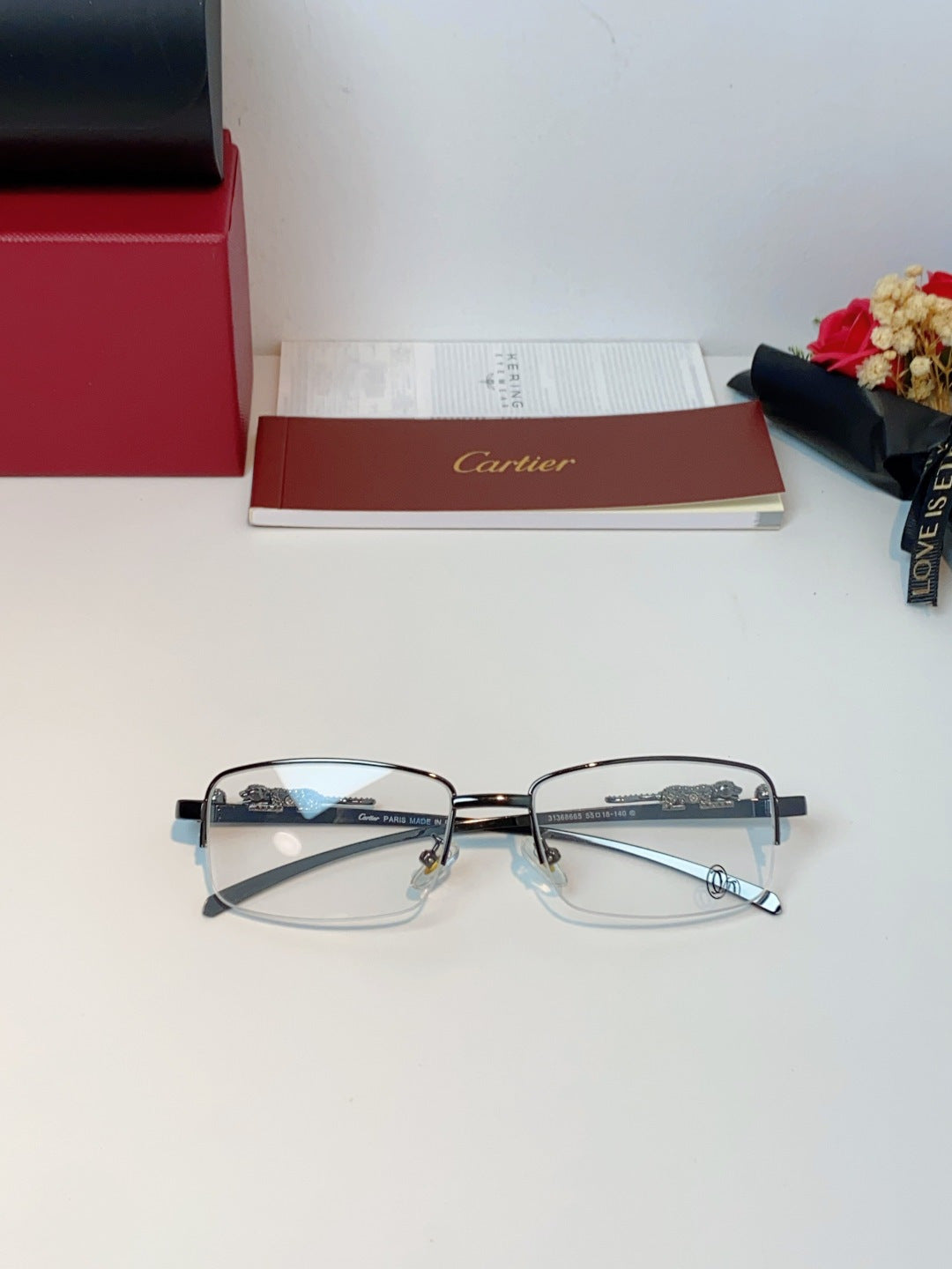 Cartier Square Silver Lens Sunglasses for Men & Women - 358527 - detail image 9