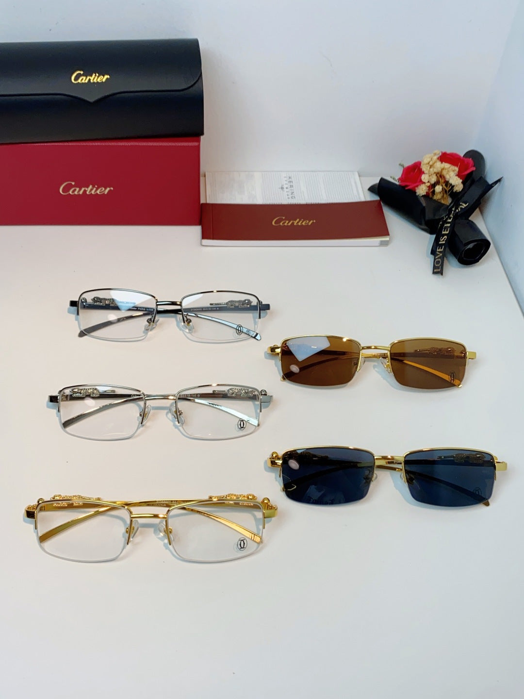 Cartier Square Silver Lens Sunglasses for Men & Women - 358528 - detail image 12