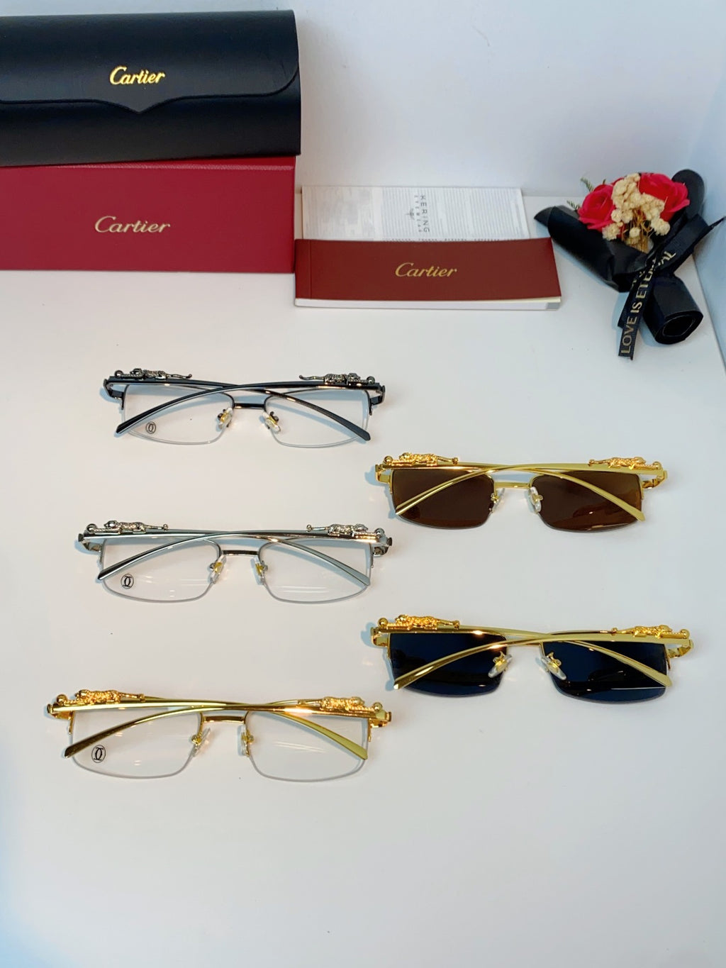 Cartier Square Silver Lens Sunglasses for Men & Women - 358528 - detail image 11