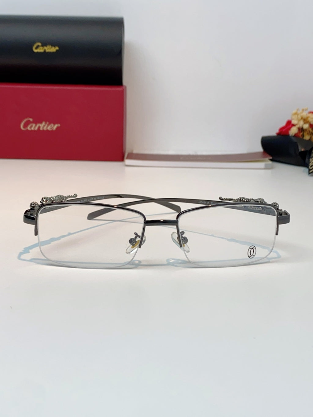 Cartier Square Silver Lens Sunglasses for Men & Women - 358527 - detail image 2
