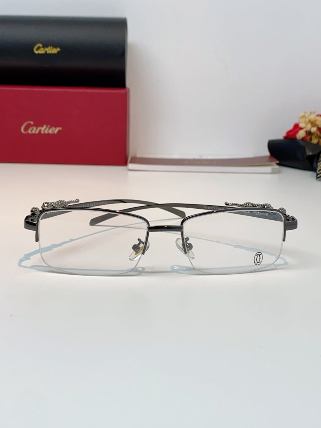 Cartier Square Silver Lens Sunglasses for Men & Women - 358527 - detail image 2