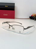 Cartier Square Silver Lens Sunglasses for Men & Women - 358527