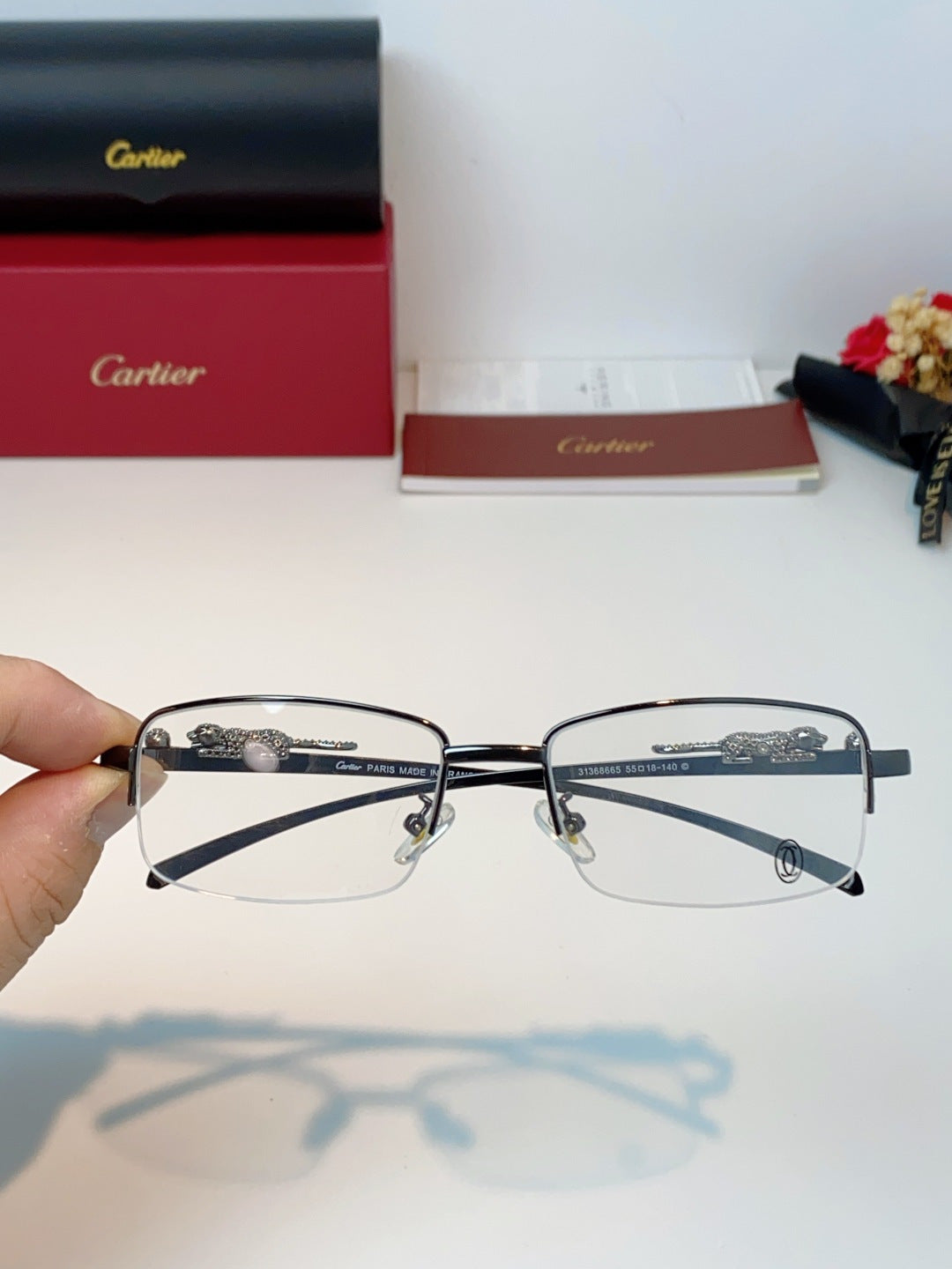 Cartier Square Silver Lens Sunglasses for Men & Women - 358527 - detail image 4
