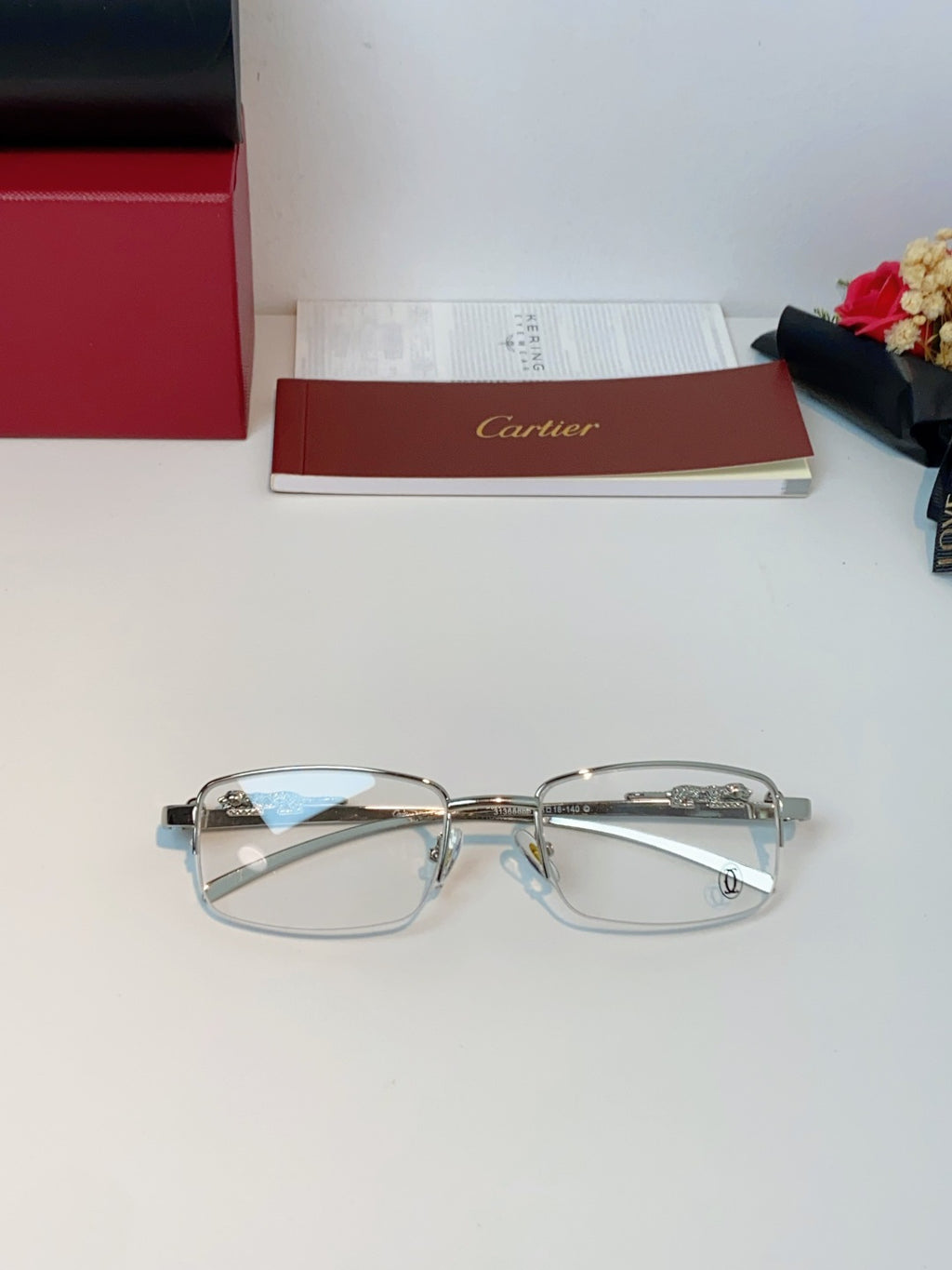Cartier Square Silver Lens Sunglasses for Men & Women - 358528 - detail image 9