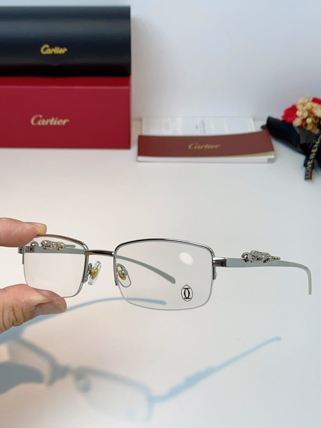 Cartier Square Silver Lens Sunglasses for Men & Women - 358528 - detail image 6