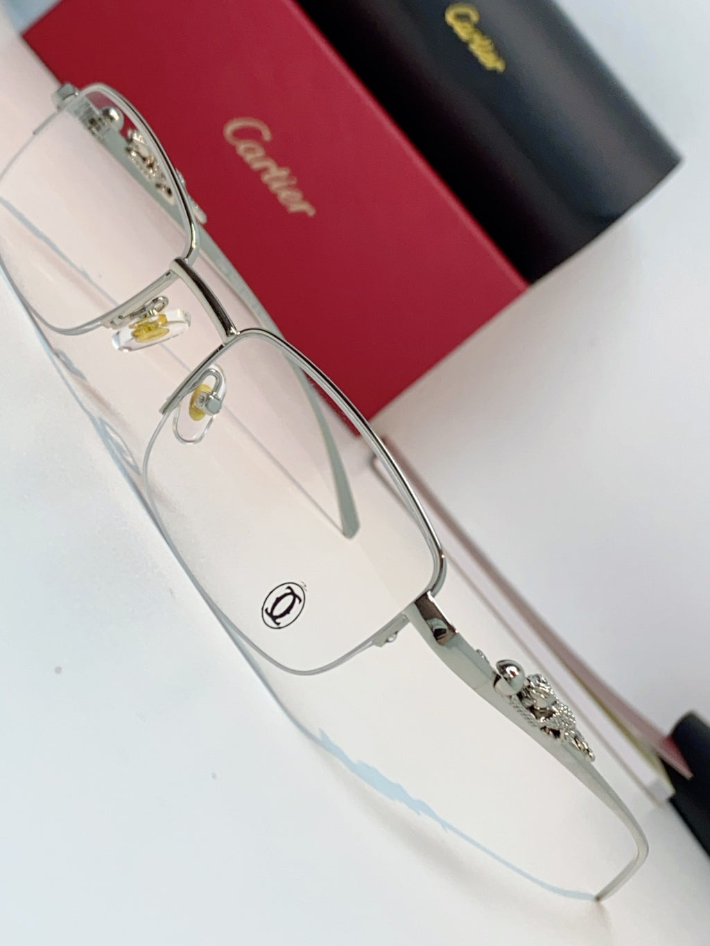 Cartier Square Silver Lens Sunglasses for Men & Women - 358528 - detail image 7