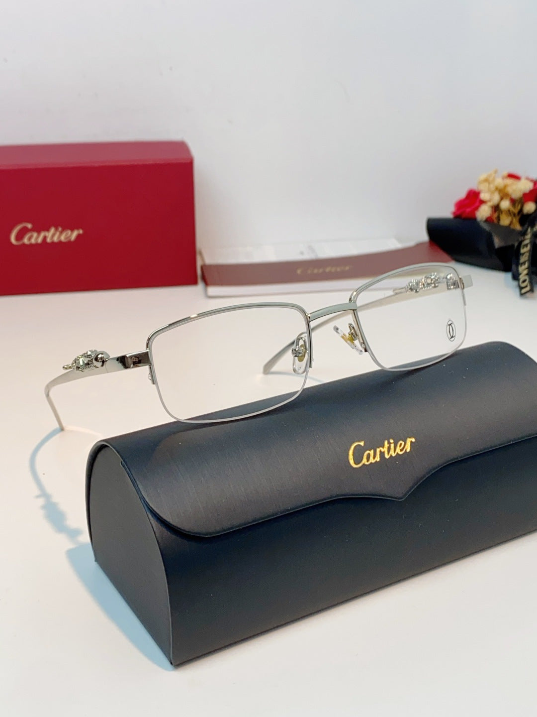 Cartier Square Silver Lens Sunglasses for Men & Women - 358528 - detail image 10
