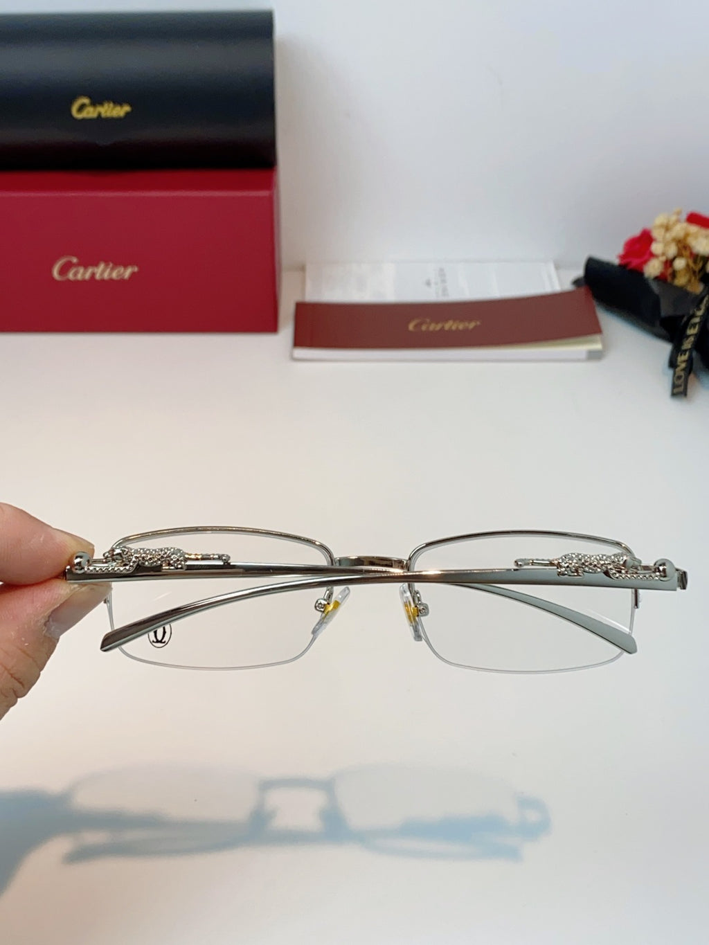 Cartier Square Silver Lens Sunglasses for Men & Women - 358528 - detail image 5