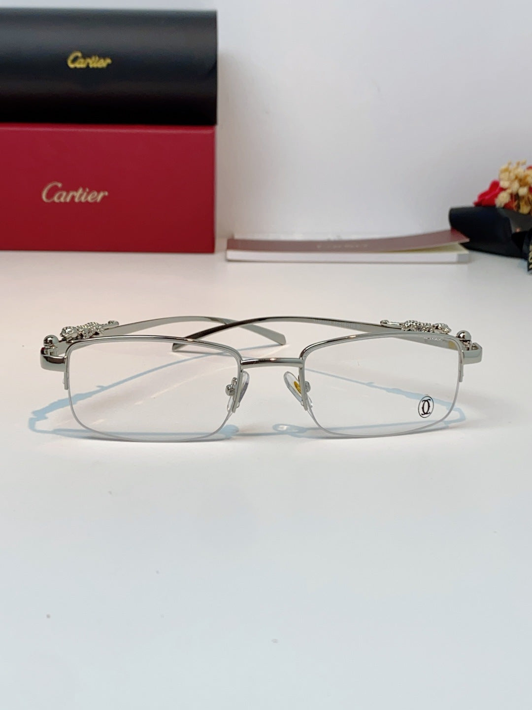 Cartier Square Silver Lens Sunglasses for Men & Women - 358528 - detail image 2
