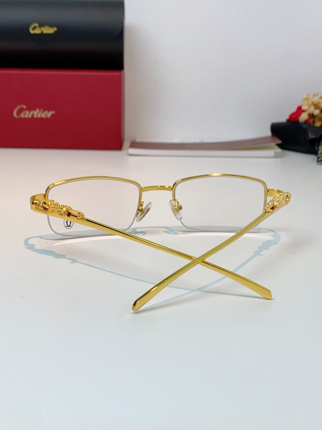 Cartier Square Orange Lens Sunglasses for Men & Women - 358529 - detail image 3