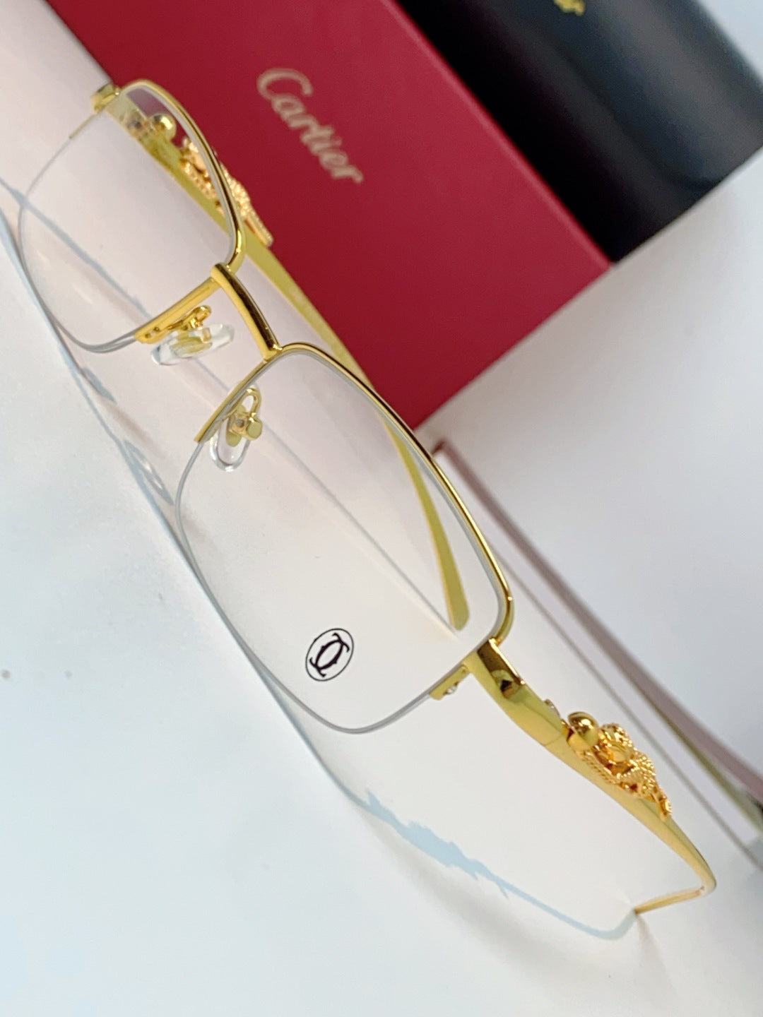 Cartier Square Orange Lens Sunglasses for Men & Women - 358529 - detail image 7