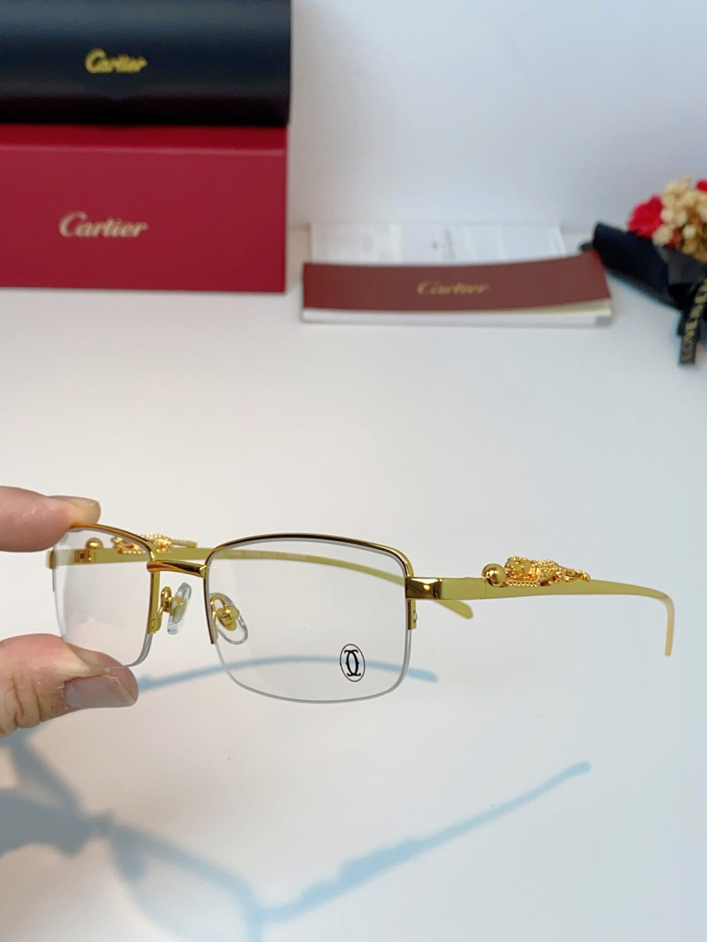 Cartier Square Orange Lens Sunglasses for Men & Women - 358529 - detail image 6