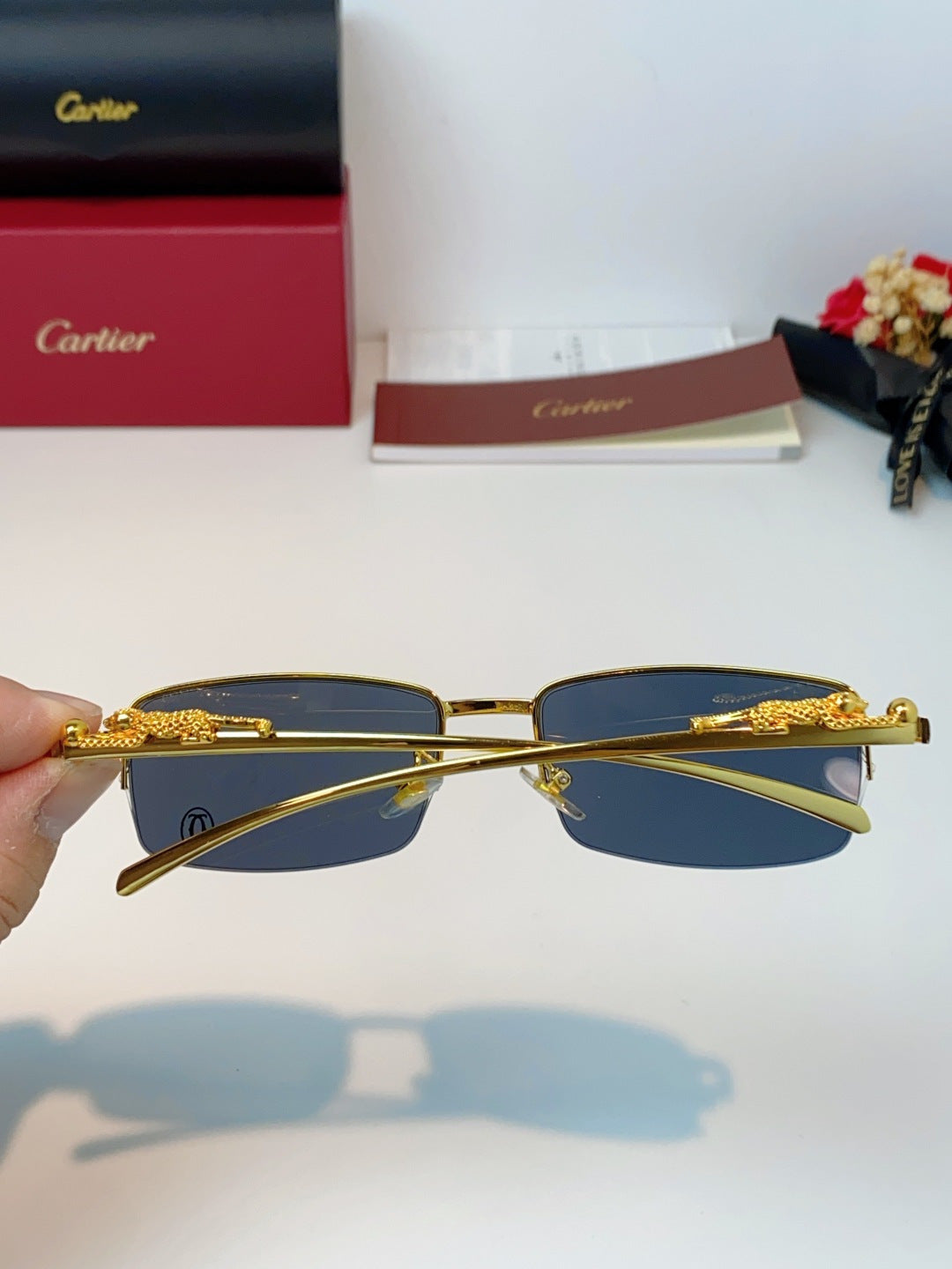 Cartier Square Black Lens Sunglasses for Men & Women - 358531 - detail image 5