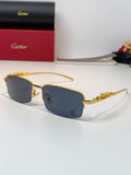 Cartier Square Black Lens Sunglasses for Men & Women - 358531