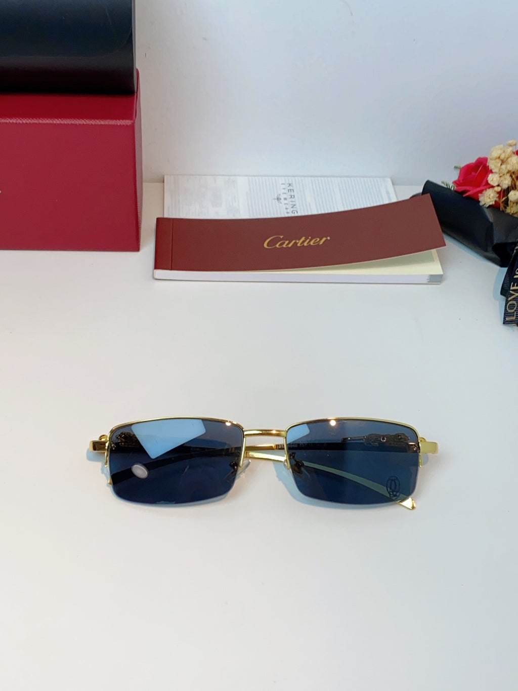 Cartier Square Black Lens Sunglasses for Men & Women - 358531 - detail image 9